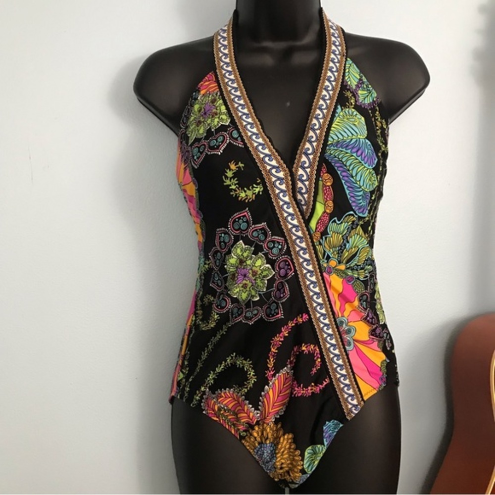 Trina Turk One Piece Halter Swimsuit 10
